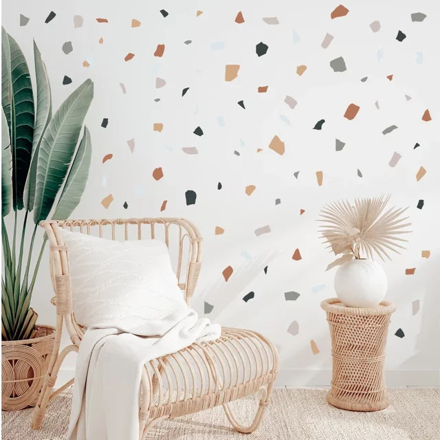 BRUP Wandaufkleber mit unregelmäßigen geometrischen Mustern in Multicolour für Wohnzimmer, Schlafzimmer und Klassenzimmer - Bild 1