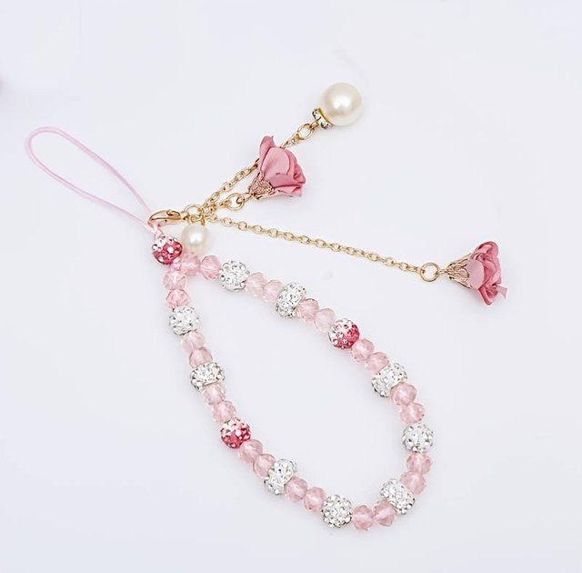 XYNN Handyband Blumen, Anhänger, rosa, Damen - Bild 1