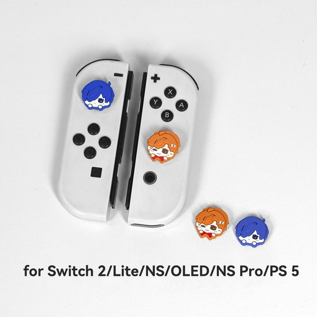 Cartoon Stick-Kappen für Nintendo Switch, OLED und Lite, rutschfeste Joy-Con Controller Abdeckungen, Multicolour - Bild 1