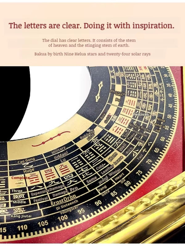 Bagua-Spiegel von eelhoe mit Goldrand als Feng Shui Kompass und taoistisches Talisman-Kunsthandwerk in konkaver und konvexer Ausführung als Hängespiegel für dein Zuhause - Bild 4