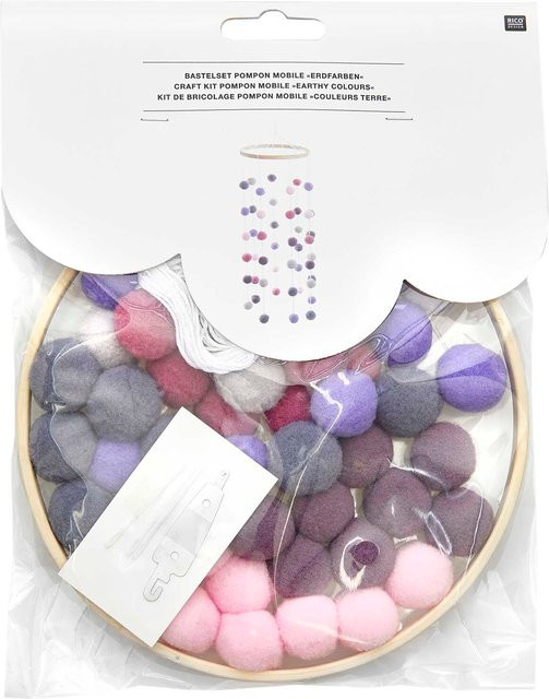 Rico Design Bastelset Pompon Mobile in Erdfarben Multicolor - Bild 1