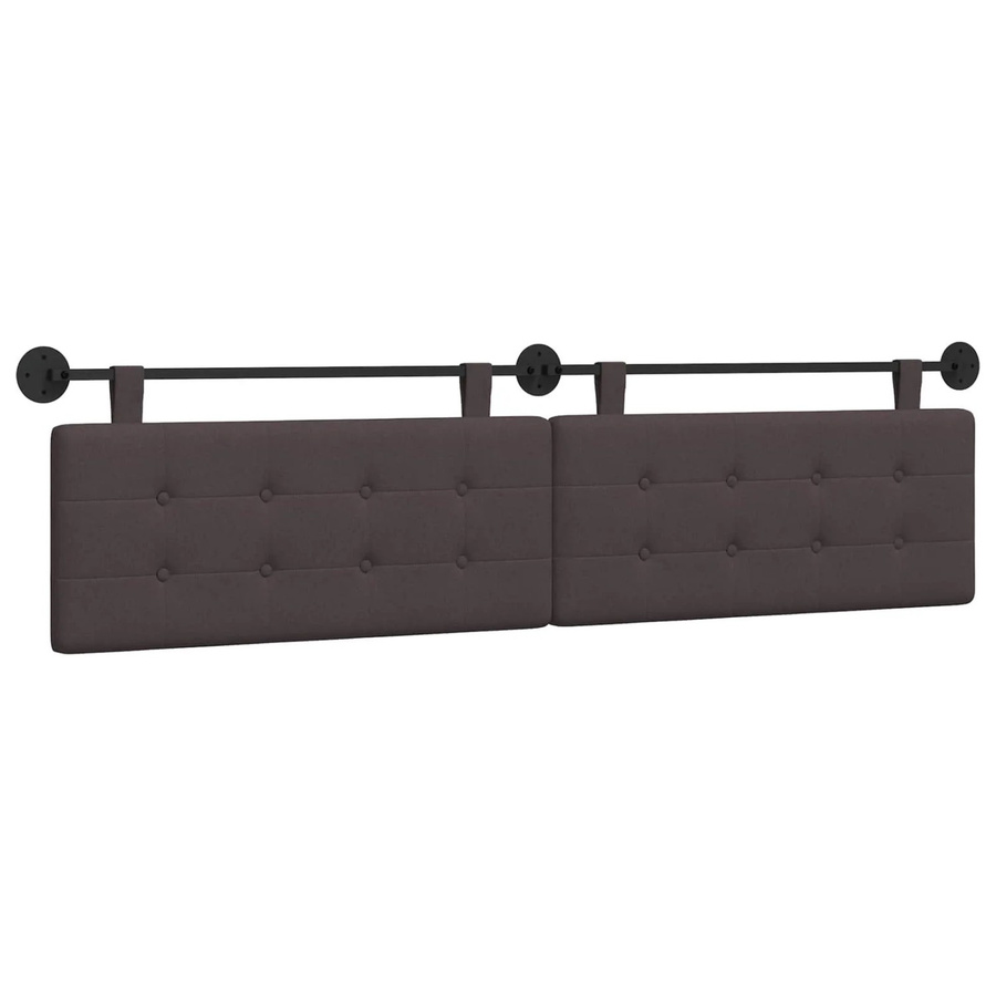 vidaXL Wandmontiertes Polsterpaneel aus Stoff in Dunkelbraun, B/H/T: 210 x 55 x 5 cm - Bild 2