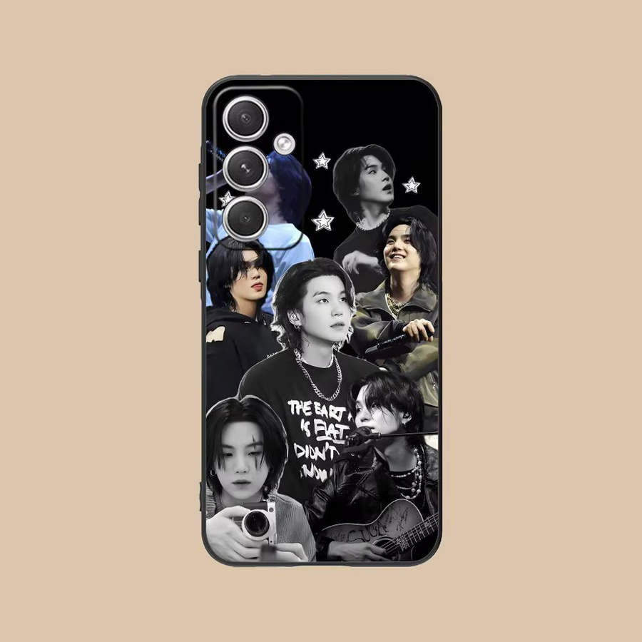 Suga Yoongi Handyhülle für Samsung Galaxy S26 S25 S24 S23 S22 S21 S20 Note20 Plus FE Ultra in Multicolor und Schwarz - Bild 3
