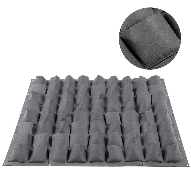 TOMTOP JMS Vertikale Wand-Pflanzanlage mit 72 Taschen aus Filz für Indoor und Outdoor, Grau - Bild 8