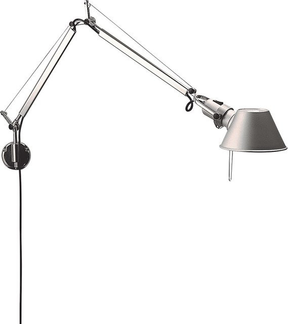 Artemide Tolomeo Mini Parete Wandleuchte aus Aluminium in Silber, verstellbares Design für Wohnzimmer und Schlafzimmer - Bild 1