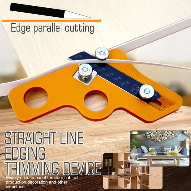 QDS Manueller Kantenstreichwerkzeug Trimmer für Furnier und Holzbearbeitung in Orange - Bild 1