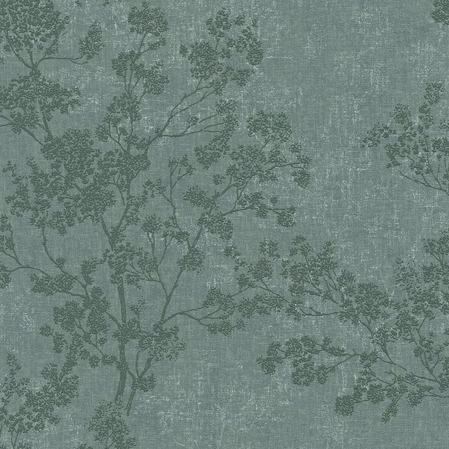 Profhome Natur Tapete Floral Matt Grün Vlies 0,53 m x 10,05 m - Bild 1