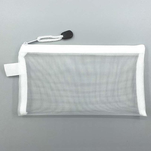 SZwatch Transparente Netztasche als tragbare Aufbewahrungstasche für Stifte und Kosmetik in Weiß - Bild 1