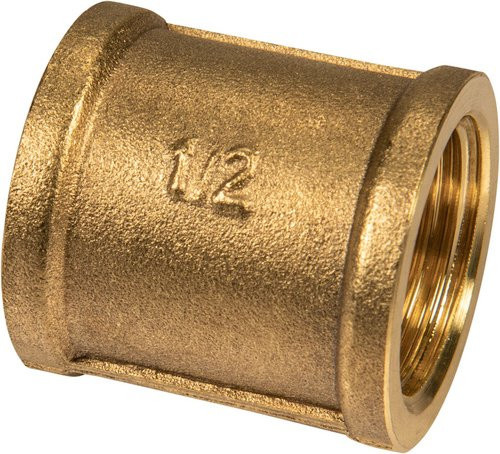 Cornat Muffe aus Messing mit Innengewinde 1/2 Zoll in Goldfarben - Bild 1