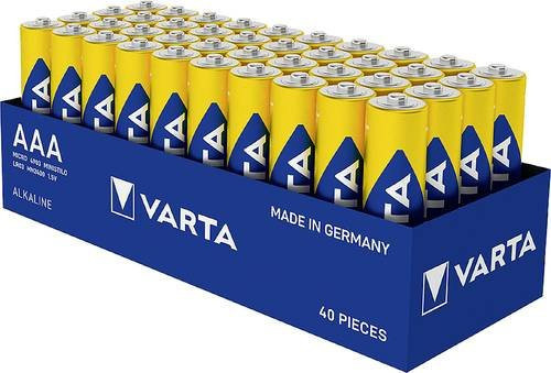 Varta LONGLIFE Power AAA Batterien Alkali-Mangan 1,5V, 40 Stück, Gelb - Bild 1