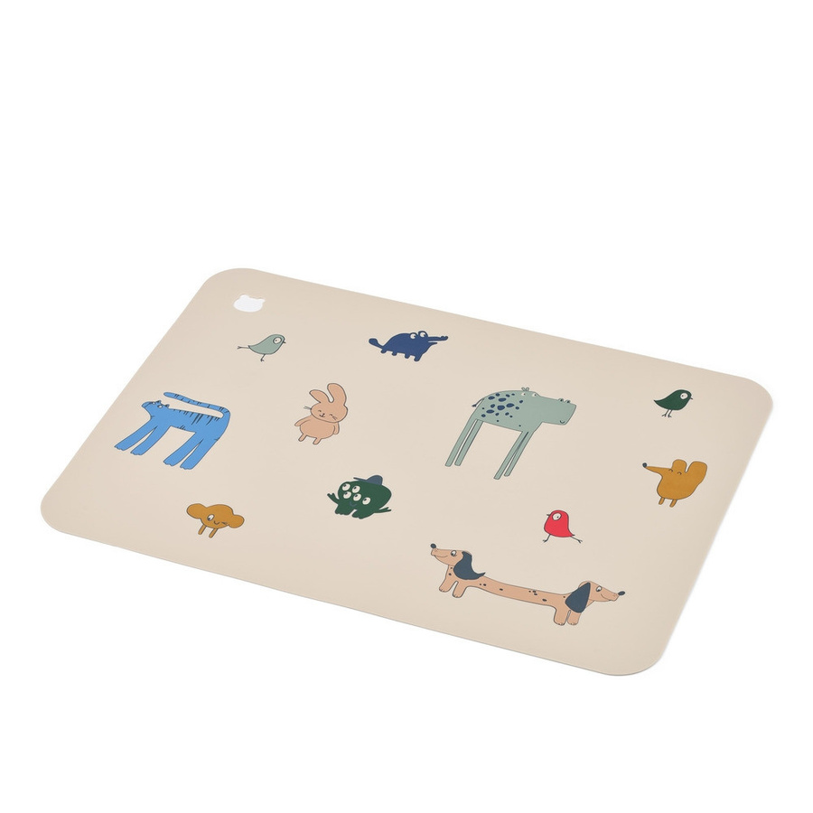 Liewood Jude Platzdeckchen aus Silikon in Beige mit Motiv Imagine/Sandy - Bild 1