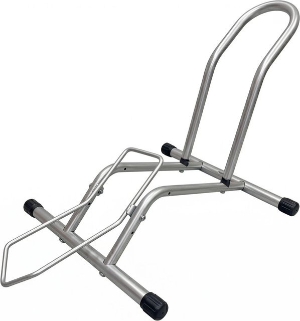 Relaxdays Fahrradständer aus Stahl in Silber, freistehend und rutschfest, passend für Fahrräder von 16 bis 29 Zoll, H x B x T: 59 x 38 x 41 cm - Bild 1