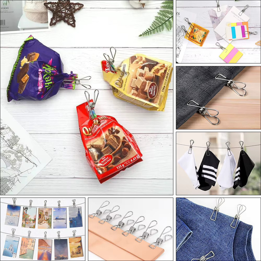 QJH Metall Nähteclips für Lederhandwerk und Quilt DIY, 5 Stück, Silber - Bild 3