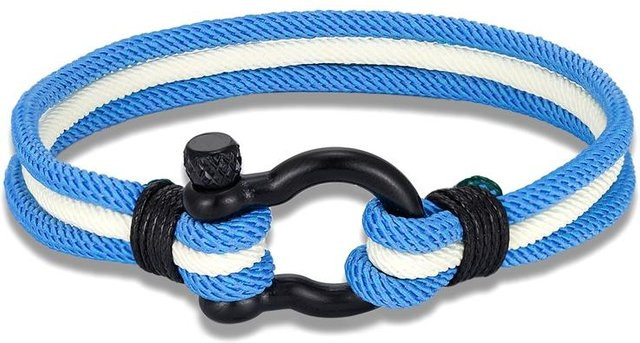YULIN Armband, Nautisches Seilarmband, Edelstahl, Argentinien Flagge, Unisex, 21cm, grau - Bild 1