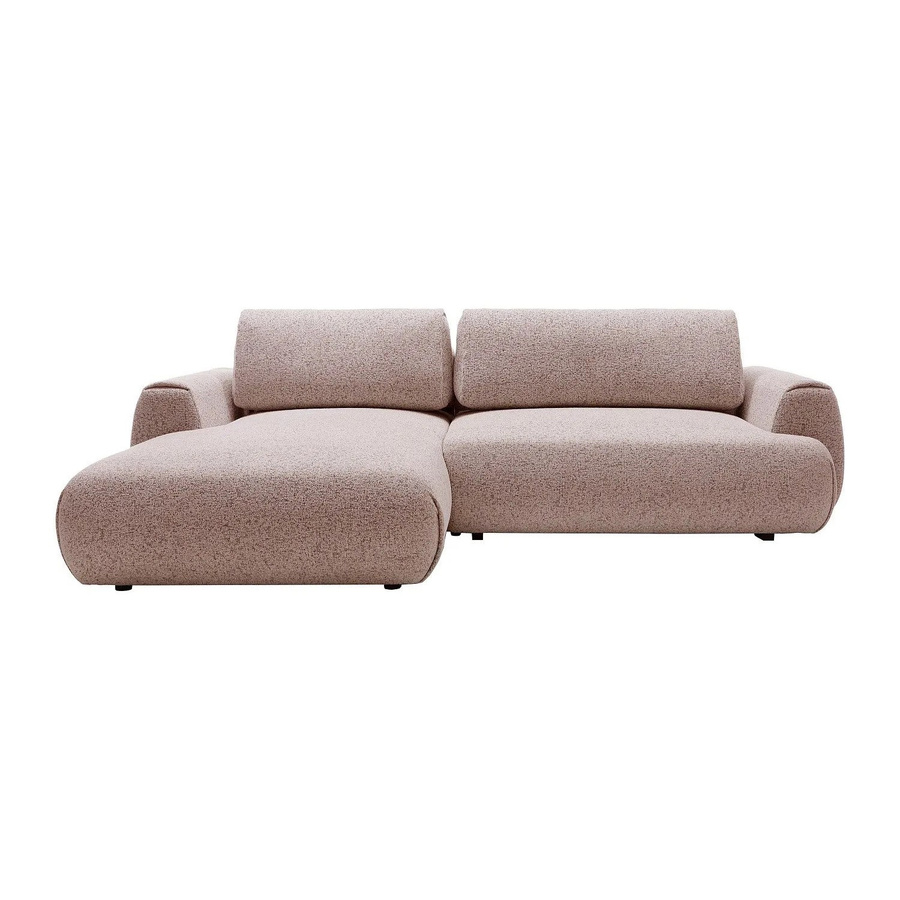 Vente-unique Schlafsofa Monelia Ecksofa in Violett und Rosa mit meliertem Stoff und Schlaffunktion, Breite: 270 cm - Bild 2