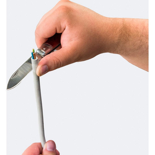 Connex Kabelmesser in Rot und Silber aus Metall und Kunststoff - Bild 1