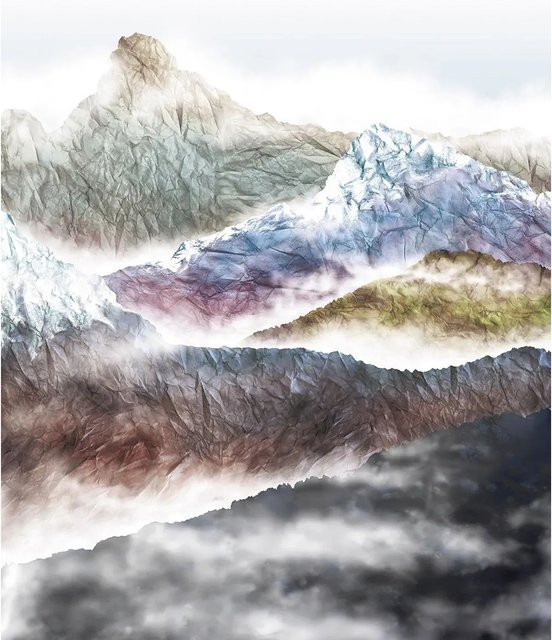 Sanders & Sanders Fototapete Landschaft Multicolor Vlies, Breite: 200 cm, Höhe: 250 cm - Bild 1