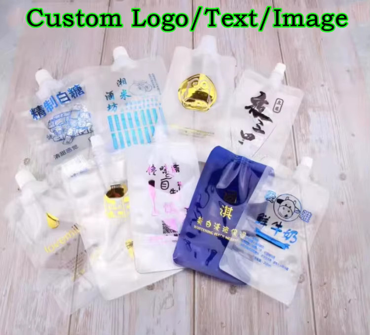 100 Stück leotrusting Mattierte Kunststoff-Saugdüsenbeutel mit Schraubverschluss für Getränke und Flüssigkeiten, Transparent, 30 bis 500 ml - Bild 5