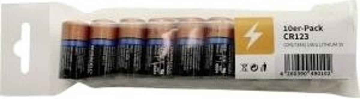 Duracell CR 123A Lithium Fotobatterie 3V 1400 mAh 10 Stück - Bild 2