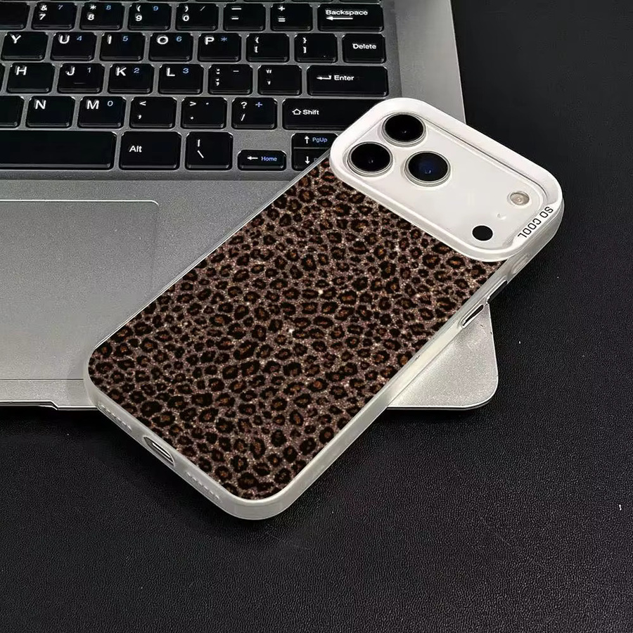 Mairuige Handyhülle Wildflower Leopard Cherry mit 3D Cartoon Design für iPhone 17 Pro Max 16 Plus 17 Air 12 13 14 15 16 in Weiß und Braun - Bild 2
