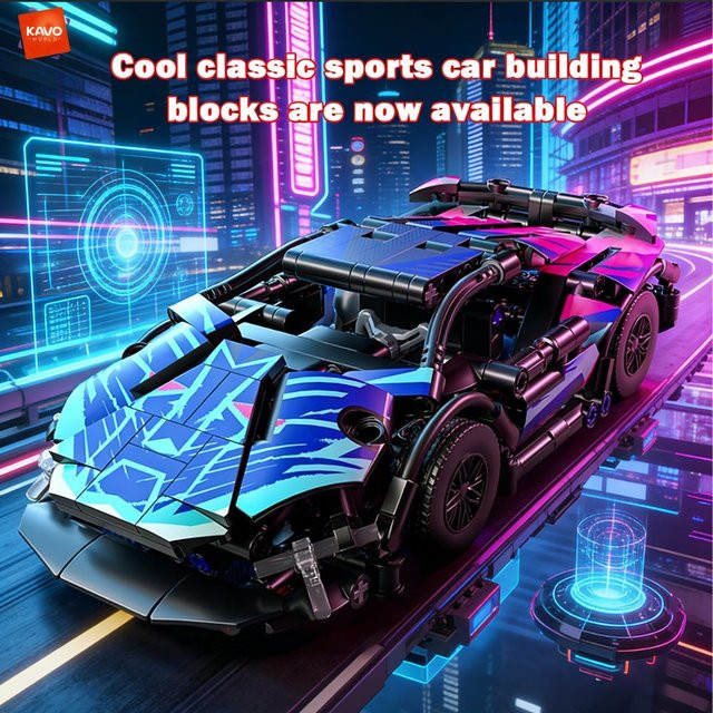 KAVOWORLD Cyberpunk Sportwagen, Baukasten-Set, 321 Teile, bunt - Bild 1