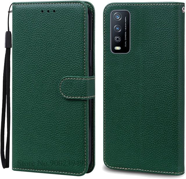 Vivo Brieftaschen-Klapphülle für Vivo Y11S Y12S Y20 Y20i Y20A Y20S Y20T in Dunkelgrün - Bild 1