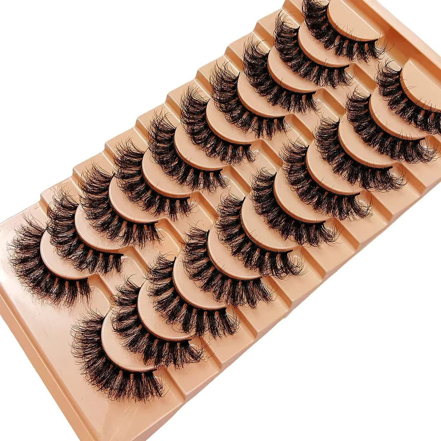 JIEFUXIN Künstliche Wimpern, 10 Paar, Natürlich, Unisex - Bild 3