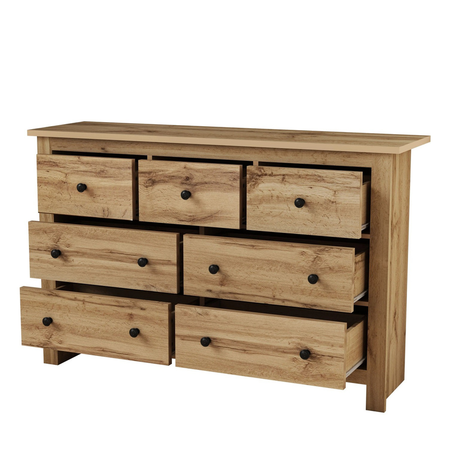 okwish Sideboard mit Schubladen und Stauraum in Braun, B/T/H: 152 x 40 x 89 cm - Bild 2