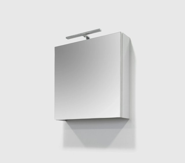 Sanotechnik Spiegelschrank Weiß mit Softclose-Glas-Türen und internen Regalen für dein Badezimmer, Breite: 60 cm - Bild 1