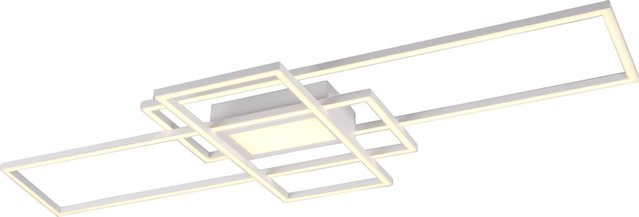 TRIO Deckenleuchte Irvine in Weiß, moderne LED-Leuchte aus Metall, dimmbar mit Fernbedienung, B/H/T: 42 x 6 x 105 cm - Bild 1