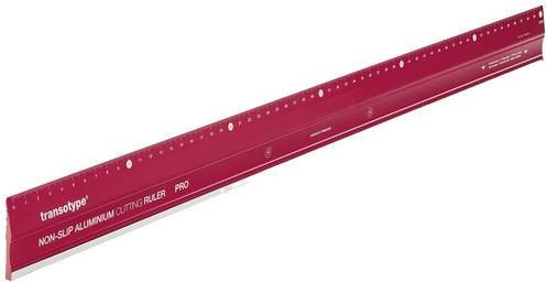 Transotype Schneidelineal in Rot aus Aluminium und Stahl - Bild 1
