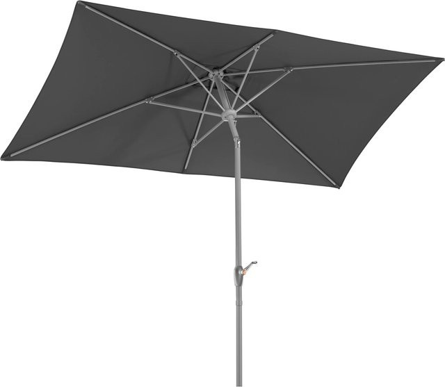 Schneider Marktschirm Anthrazit mit Kurbelmechanik und UV 50+ Schutz, B: 300 cm, H: 200 cm, T: 250 cm - Bild 1