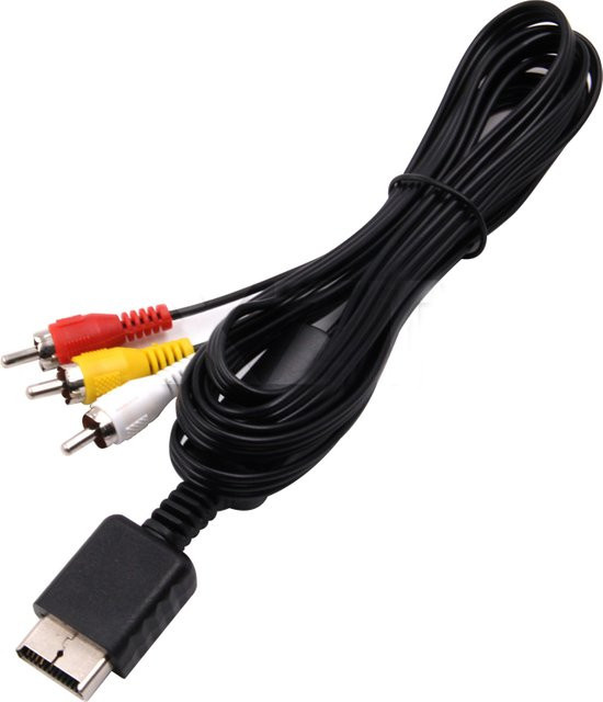 Sony RCA AV-Adapterkabel für Playstation 2 und Playstation 3, Schwarz, Länge: 1,8 m - Bild 1