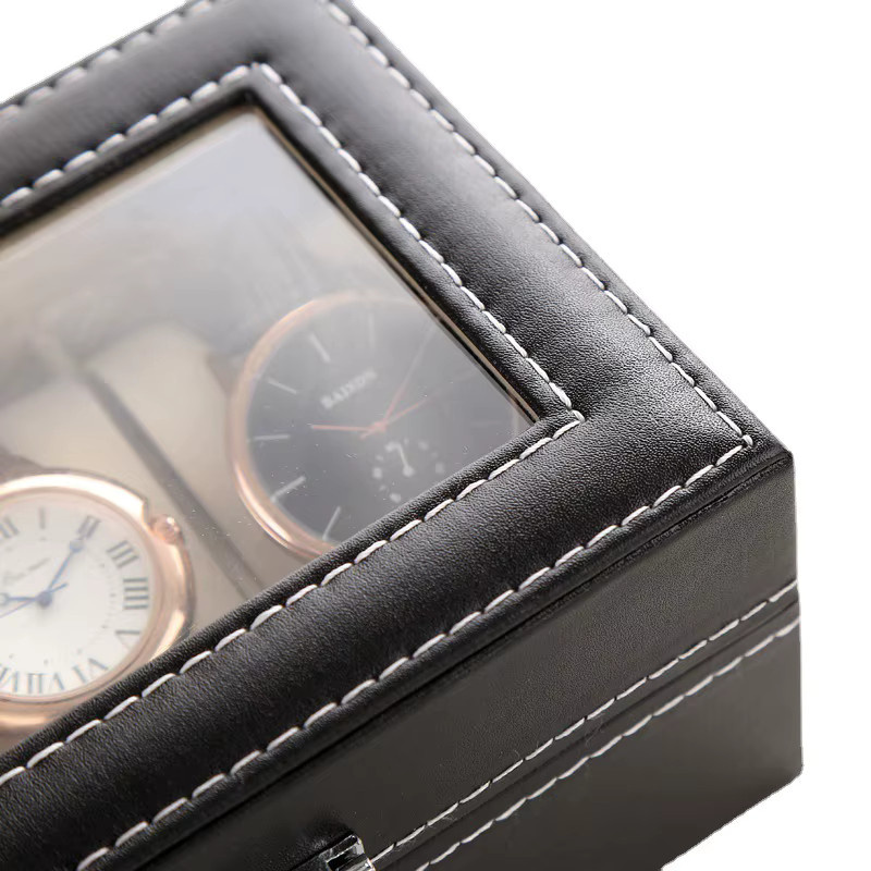 DELESYS Uhrenbox mit Schloss, 4 Positionen, Schwarz, Kunststoff, Unisex - Bild 2