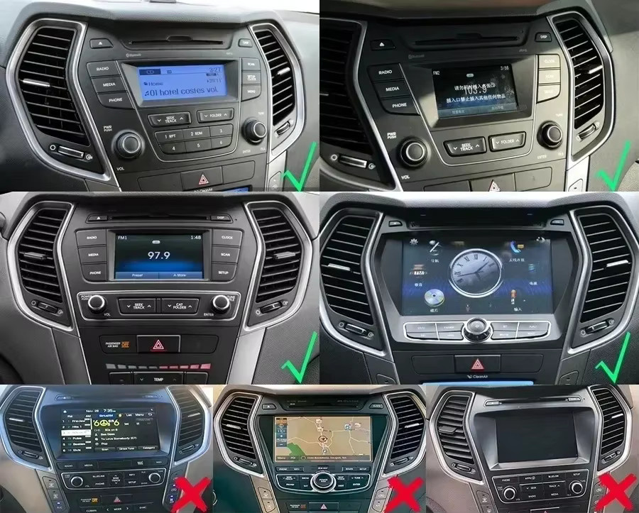 Android 13 Autoradio mit 8 Zoll Display für Hyundai ix45 Santa Fe 2013-2015, 4GB RAM, 256GB Speicher, Navigation, WLAN, Bluetooth, GPS und Radio in Schwarz - Bild 2
