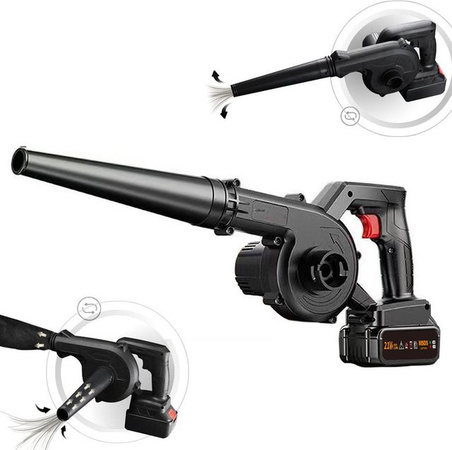Kkmoon 2-in-1 Elektrogebläse und Handstaubsauger mit 2 Akkus, 21V, Schwarz