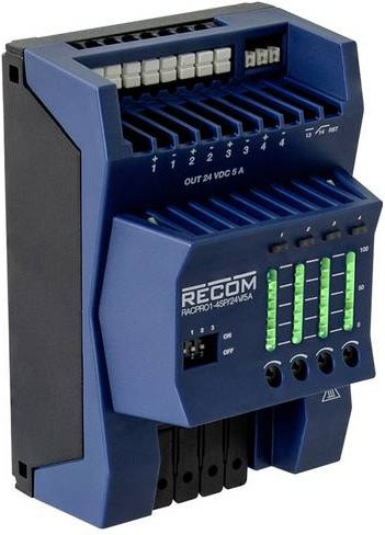 RECOM RACPRO1-4SP/24V/5A Elektronischer Schutzschalter Blau 5A - Bild 1