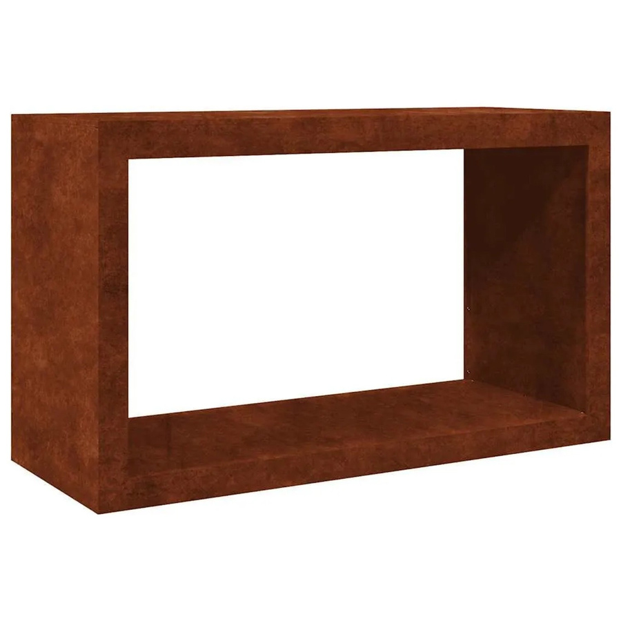 vidaXL Brennholzregal aus wetterfestem Metall in Braun, B/T/H: 100 x 40 x 60 cm - Bild 2