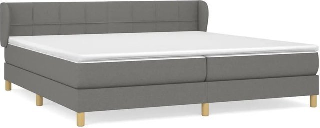 vidaXL Boxspringbett mit Matratze Dunkelgrau B/T/H: 200 x 200 x 78 cm - Bild 1