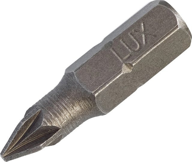 LUX-TOOLS PZ-Bit PZ1 Schraubendreher-Bit aus Edelstahl in Silber - Bild 1