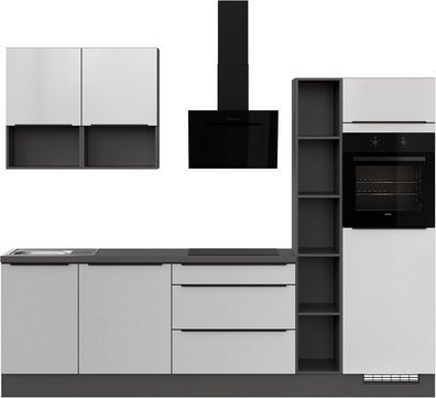 IMPULS Küchenzeile IBZ4280P7 Modern in Weiß, Breite: 280 cm, Höhe: 235 cm, Tiefe: 60 cm - Bild 1