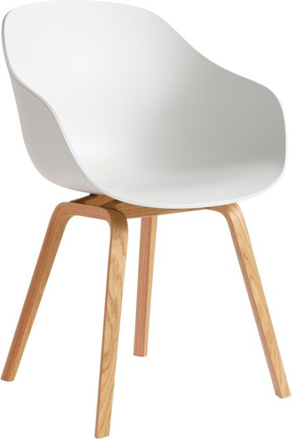 HAY About A Chair AAC 222 mit Armlehnen in Weiß und Eiche - Bild 1