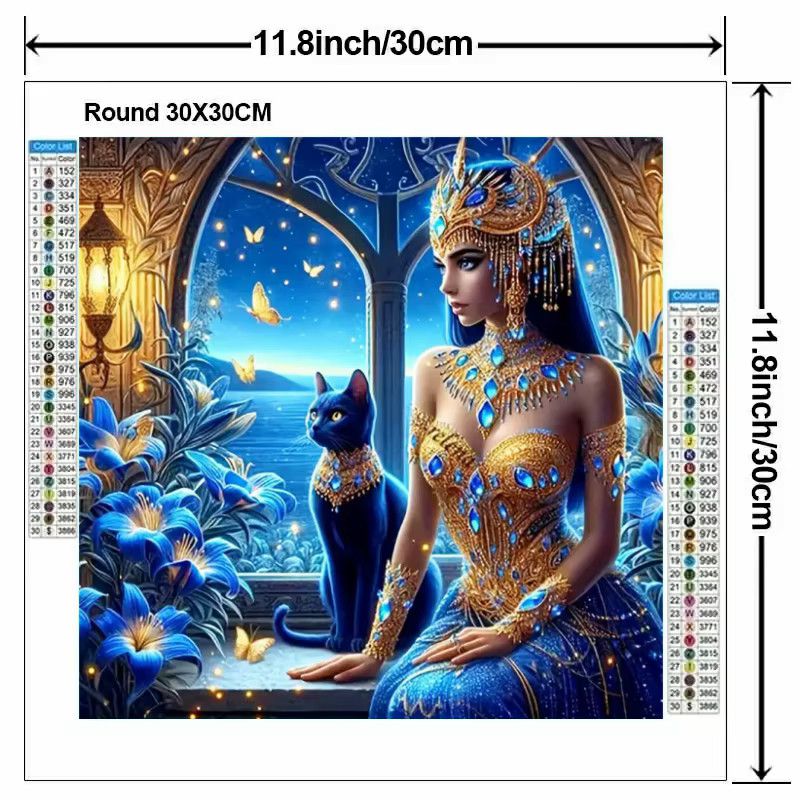 Potdemiel DIY 5D Diamantmalerei Set mit rundem Mosaik-Motiv in Multicolor für Wanddekoration - Bild 2