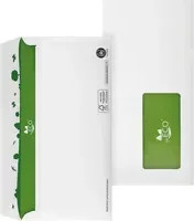 beECO Briefumschläge DIN lang weiß mit selbstklebender Verschluss, 500 Stück pro Packung - Bild 1