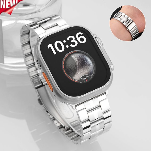 CAOWTAN Uhrenarmband Edelstahl, Silber - Bild 1