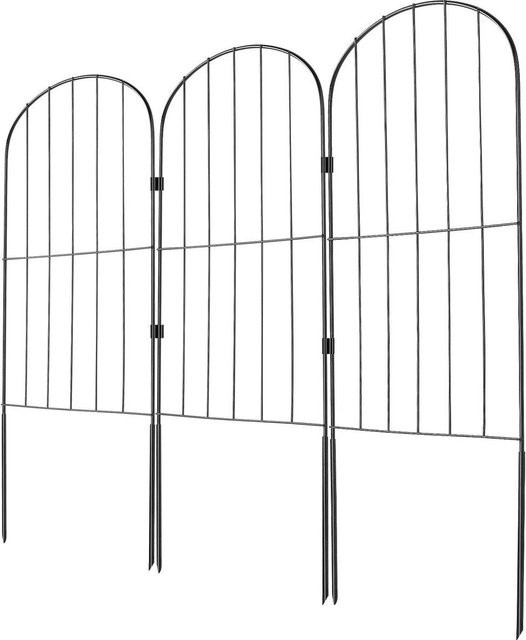Buying Solutions MB Tierabwehrzaun aus Kohlenstoffstahl in Schwarz, dekorative Gartenbegrenzung ohne Bohren, Höhe: 60,96 cm, Länge: 33,02 cm - Bild 1