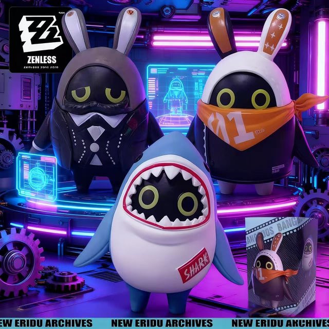Bandai Zenless Zone Zero Bangboo EOUS Sharkboo Amillion, 3D-Figur, Kunststoff, Gummi - Bild 1