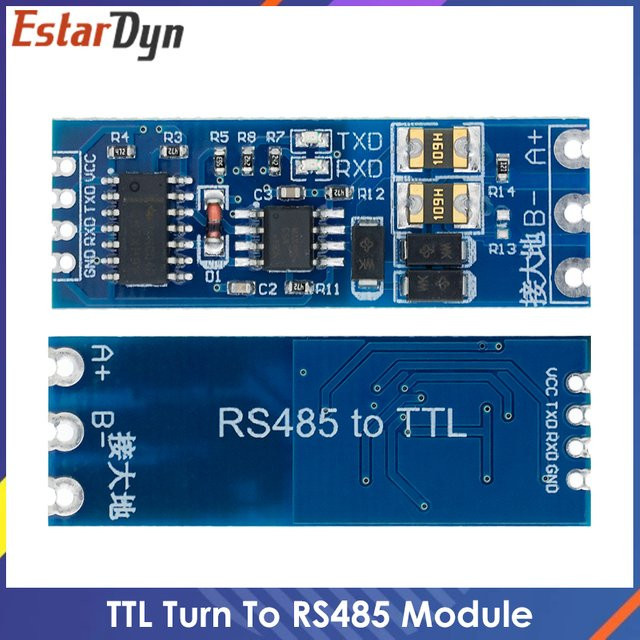 Estardyn TTL zu RS485 Modul mit automatischer Flusskontrolle, UART-Pegel-Konvertierung, Blau, 3,3 V und 5 V - Bild 1