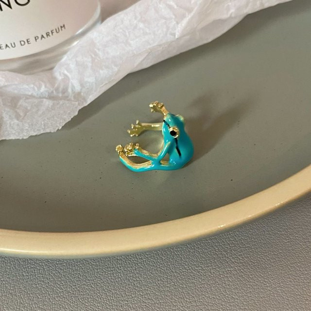 Ring Laubfrosch, Grün, Metall, Unisex - Bild 1