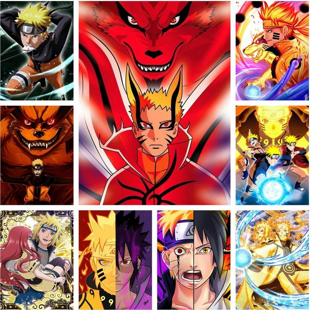 KAYOU Naruto Diamantgemälde DIY Kreuzstich-Set Mosaik-Stickerei Multicolor B: 30,0 cm, H: 20,0 cm, T: 20,0 cm - Bild 1